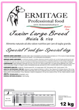 Carica l'immagine nel visualizzatore di Gallery, Ermitage Junior Large Breed: Maiale & riso e piselli 12 Kg.