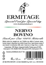 Carica l'immagine nel visualizzatore di Gallery, NERVO BOVINO: Snack per cani 100% naturale 12 pezzi- 12cm confezionati in 3 pratiche bustine da 4 pezzi cadauna