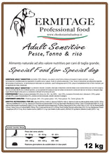 Carica l'immagine nel visualizzatore di Gallery, Ermitage Adult Sensitive 12 Kg: Pesce, tonno e riso.