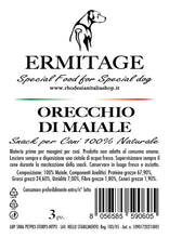 Carica l'immagine nel visualizzatore di Gallery, ORECCHIE DI MAIALE: Snack per cani 100% naturale, 3 pezzi lunghezza indicativa 15 cm cadauno, 200 grammi circa.