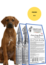 Carica l'immagine nel visualizzatore di Gallery, 𝑷𝑹𝑶𝑴𝑶 2 confezioni: Ermitage Junior Large Breed: Tonno &amp; riso e patate 12 Kg. Gluten free.
