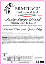Carica l'immagine nel visualizzatore di Gallery, Ermitage Junior Large Breed: Maiale &amp; riso e piselli 12 Kg.
