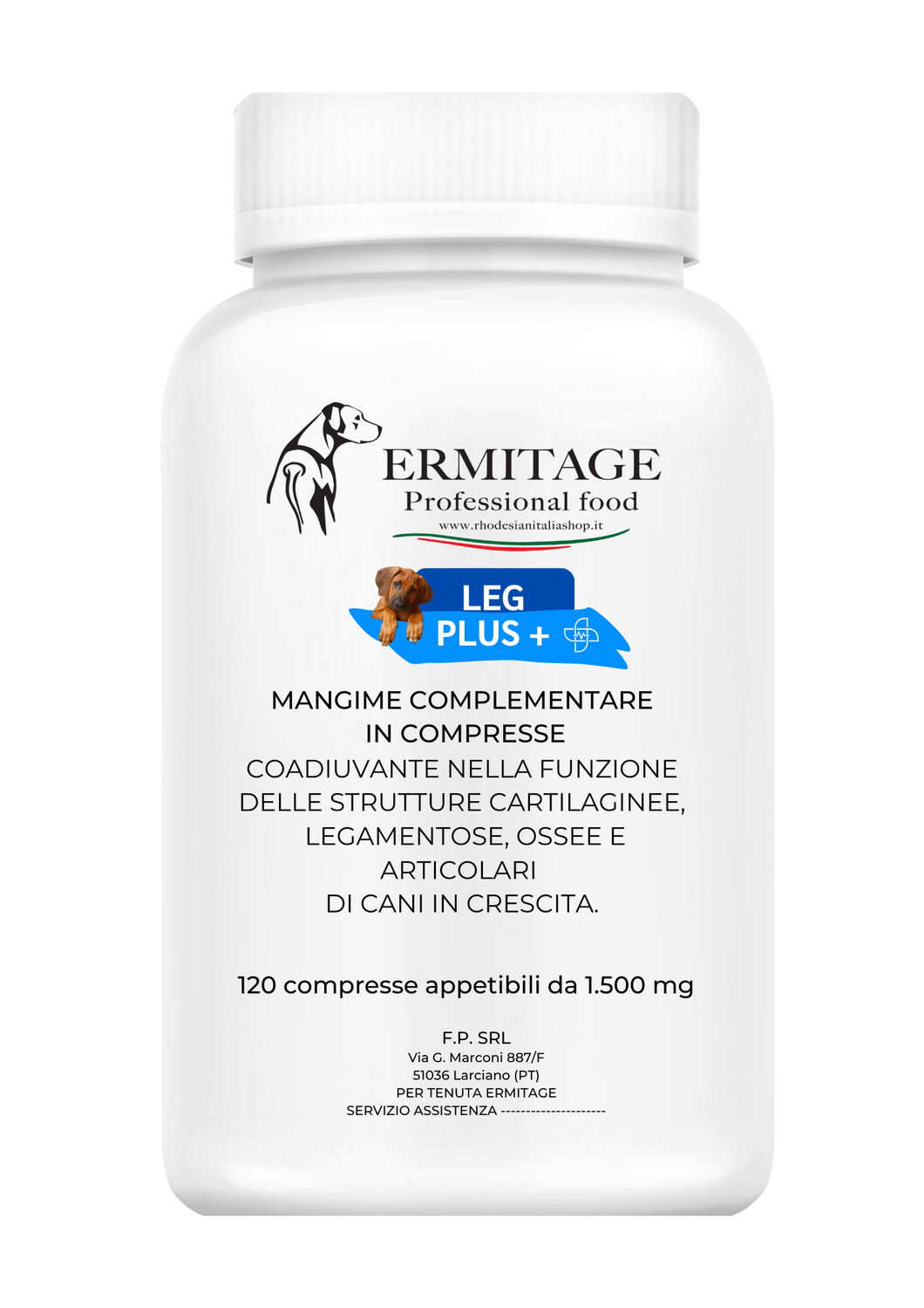 Leg Plus: Integratore per articolazioni e cartilagini, indicato ai cuccioli di grossa taglia in crescita.