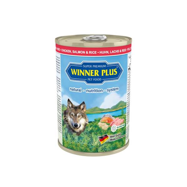 Winner Plus Super Premium con Pollo, Salmone e Riso confezione da 6